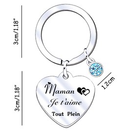 GULRK Geschenk für Mama, Schlüsselanhänger, Muttertag, Weihnachtsgeschenk, Mama, Geschenk für Damen, Geschenk für Geburtstag, Mutter, Geschenk für Mama, originelles Geschenk, silber, 58