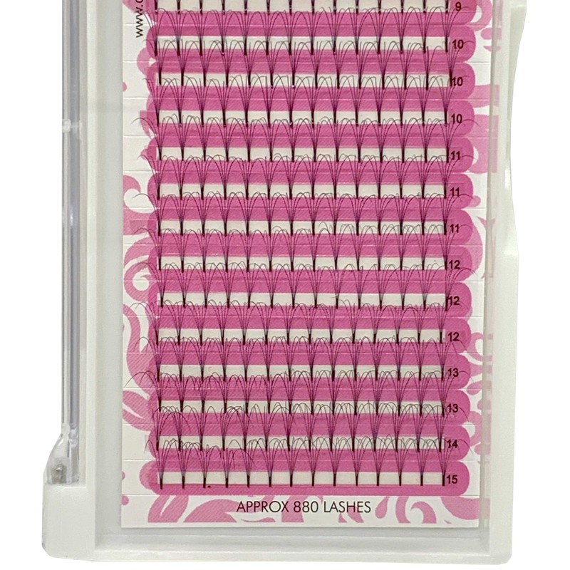 Dermastil 5D Premade Handmade Volume Eyelashes, C Curl, Thickness 0.05