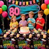 4 Pcs 80s Tablecloths Plastic Back to the 80's Birthday