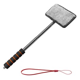 Car Windshield Cleaner Tool, Retractable Car Microfiber Pad with Extendable Handle, Portable Auto Water Wiper for Glass, Door, Window, Windshield Cleaning Tool Accessories for Vehicles, Home (Black)