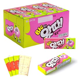 K-Food Korean Bubble Gum Peach Chewy Flavored Bubble Gum Packs 23g x 16 Count