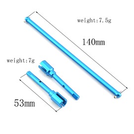 Goolsky Aluminum Center Drive Shaft Propeller Shaft & Joint Cup Replacement for Tamiya TT02 Chassis 1/10 Remote control Toys Car Upgrade Parts Kit