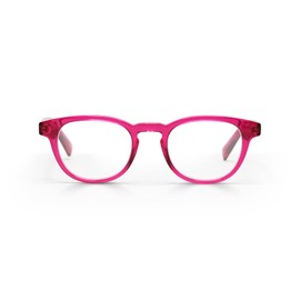eyebobs Clearly Unisex Premium Blue Light Readers, Pink Crystal Front and Temples, 1.50 Diopter