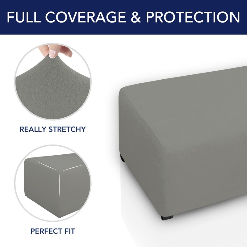 PureFit Super Stretch Soft Form Fit Ottoman Cover Rectangle -