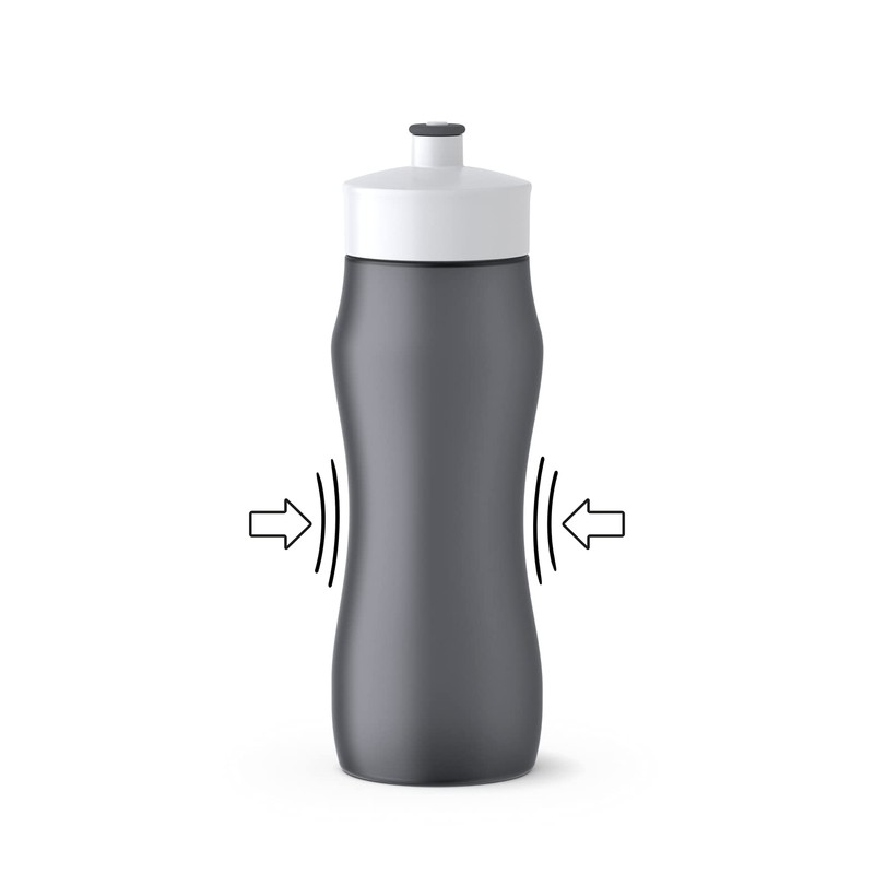 Emsa GmbH 518086 Squeeze Bottle 0, 6l Anthracite PE –