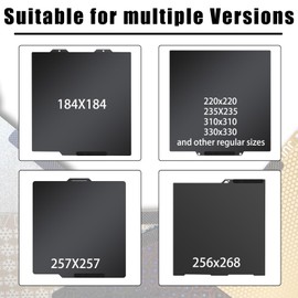 Wefuit 3D Printer Accessories 2 Pcs Anti Scald Rubber pad for Bambu Lab Build Plate,High Temperature Resistance and Rubber Padding with Adhesive Backing for Kobra 3/Adventurer 5M/A1 Mini Build Plate.