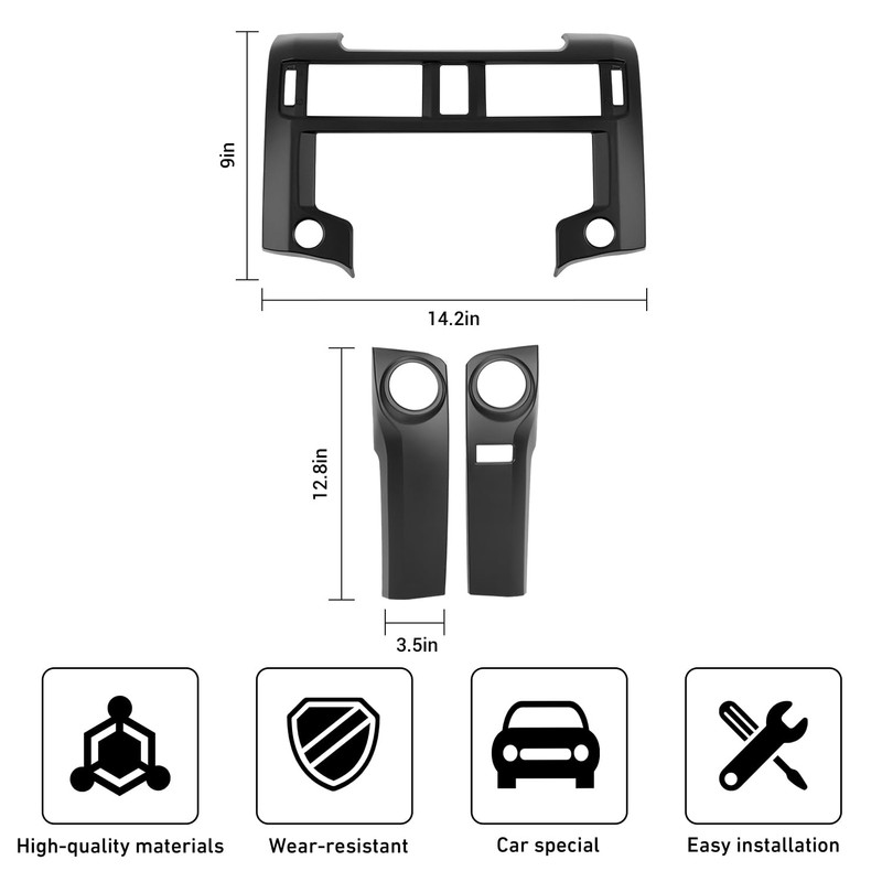 Linskip DashBoard Climate Control Covers Compatible with Toyota 4Runner 2020-2024,