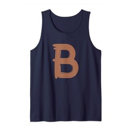 Creative Bold Leather Letter B - Design - Alphabet - Marker Tank Top