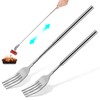 3Pcs Extendable Fork, 8.7 to 25.4 Inch Long Fork, Stainless