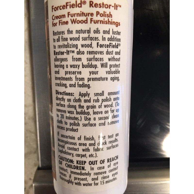 FORCEFIELD 4 Oz RESTORE IT FURNITURE POLISH PROTECTOR FINE WOOD