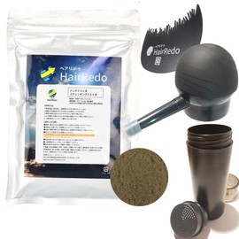 Hair Redo Hair Enhancement Powder, Large 3.5 - 4.1 oz (100 - 105 g), Refill, Thin Hair, Scalp, Hairline, Hair Foundation, Natural Plants, Unisex (Hair Redo + Refill Container + Applicator Pump +