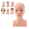 Female Bald Mannequin Head with Shoulder PVC Professional Cosmetology Face