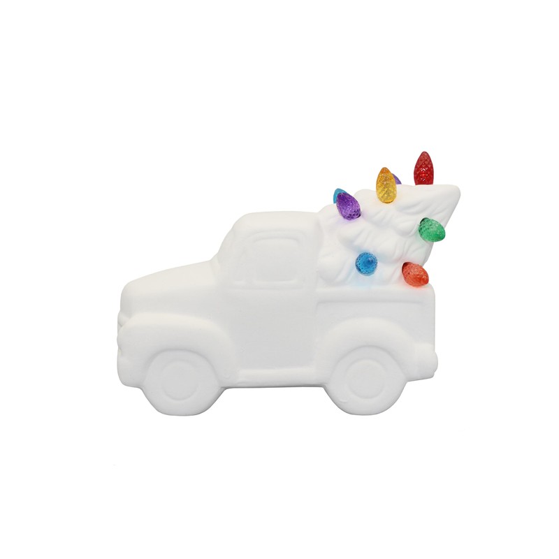 Creative Hobbies Ceramic Bisque Truck with Tree Night Light -