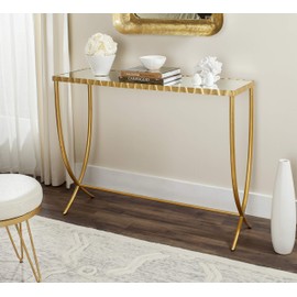 Safavieh Home Collection Princess Mirror Top Console Table, Gold