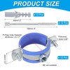 PATIKIL 1.5"-1.7"/38-44mm Split Ring Pipe Hanger, 12 Pcs Heavy Duty