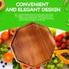 10 Inch Solid Acacia Wood Serving Platters and Trays Set
