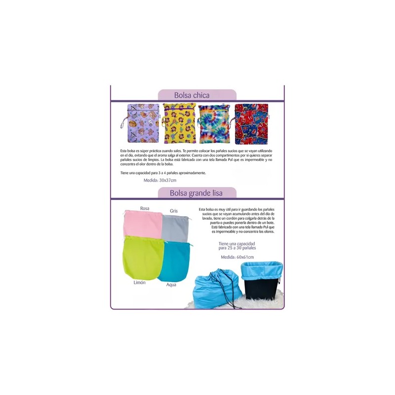 Kit Bolsas Para Pañales Ecológicos Detergente Bálsamo