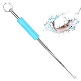 Fish Hook Remover Tool, Stainless Steel Fishing Dehooker for Fish Hooks, Fish Dehooker Tool, Saltwater Fish Hook Extractor with Storage Tube for Small and Large Fishing Hooks