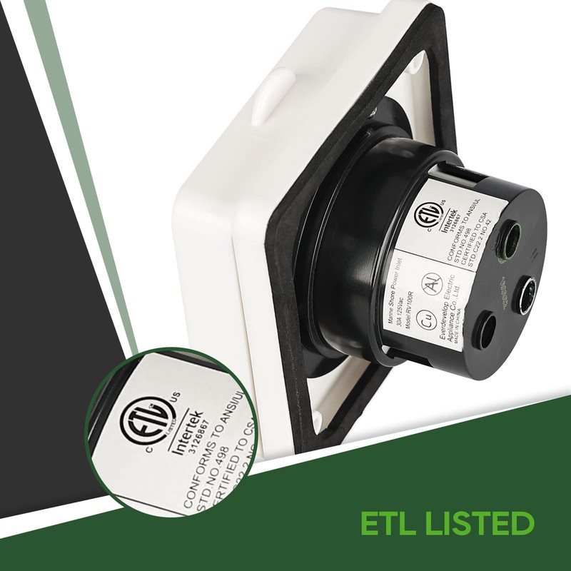 RVGUARD RV Power Inlet 30 Amp, 30 Amp Shore Power