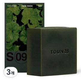 Tone 28 Face Wash Soap S9 Houttuynia cordata + Centella asiatica extract, 100g, 3 packs / 톤28 얼굴 씻을거리 비누 S9 어성초+병풀추출물, 100g, 3개입