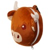 Puckator Relaxeazzz Highland Coo Cow Round Plush Travel Pillow &