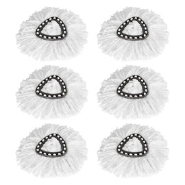 CINNOR 6 Pack Fit O-Cedar Easy Wring Spin Mop Replacement Heads - Microfiber Replacement Mop Head Refills for Triangle Spin Mop (6Pcs)