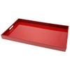 Kotobuki Rectangular Lacquer Serving Tray, 18-3/4-Inch, Red