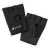Gaiam Fitness Fingerless Gloves for Weight Training (Black/Black), Padded Palm,