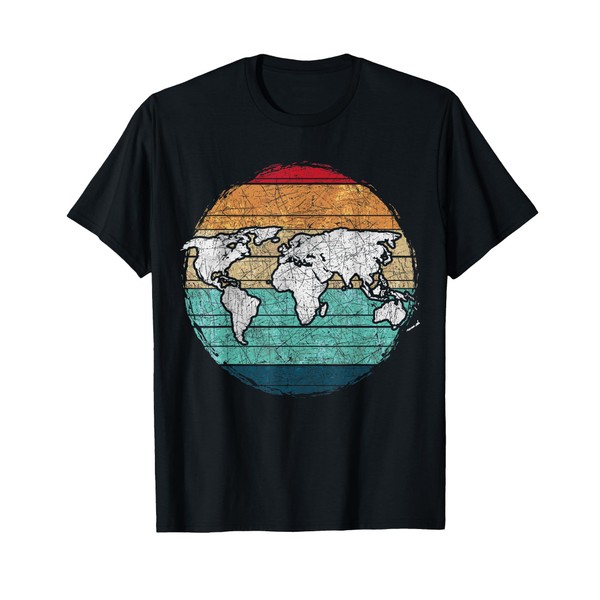 Retro World Map T-Shirt