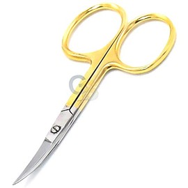 Cuticle & Manicure Scissors, Cute Half Gold Handles, Best Trimming Scissor For Personal Grooming & Maintaining Healthy Nails, Hands And Feet,