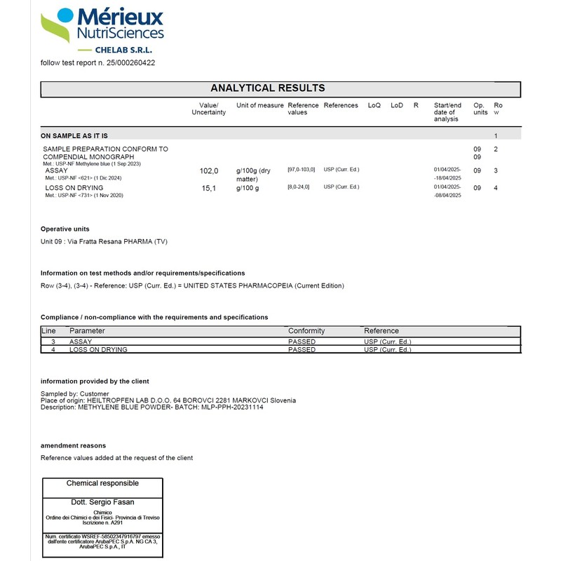2X Hochkonzent Methylenblau 2% Lösung | 2X 3,4 Fl Oz