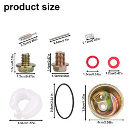 Tinoaly 10pcs Carburetor Tools, Carburetor Kit with Chamber Bowl Float Needle Spring Seal Pin Gasket & Sealing Screw Washers for GX240 GX270 GX340 GX390 16010-ZE2-812