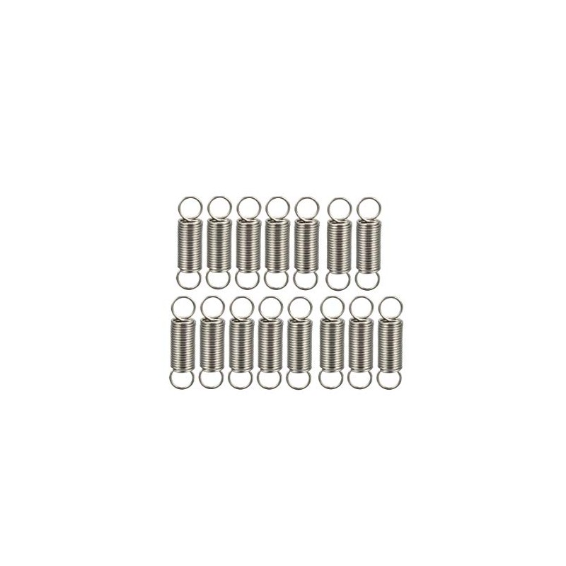 sourcing map Extended Tension Spring Wire Diameter 0.016", OD 0.16",