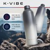 K-VIBE Stainless Steel Drinking Bottle 750 ml, Vacuum Insulated (Grey