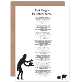 ROBERT BURNS POEM LYRICS TO A HAGGIS SCOTLAND BLANK GREETINGS CARD
