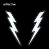 5" One Pair of Reflective Lightning Bolt Patch Embroidered Motorcycle