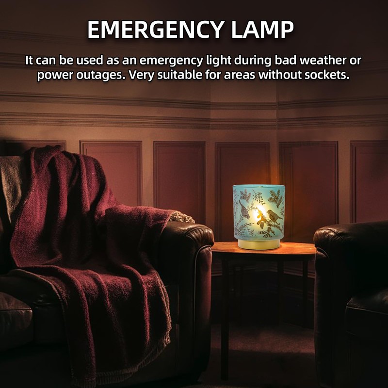 MJ PREMIER Cordless Table Lamp Timer, Big 7'' Battery Operated