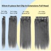 Prettyshop XXL Heat-Resistant Smooth Clip-In Hairpiece Extensions 60 cm Set