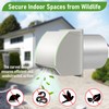 6 Inch Hooded Wall Vent with Damper&Screen, Wall Exhaust Vent