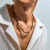 Bemous Surfer Choker Necklaces for Men Coconut Shell Necklace Summer