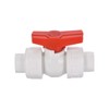 PATIKIL 20mm ID Double Union Ball Valve, 1 Pack PVC