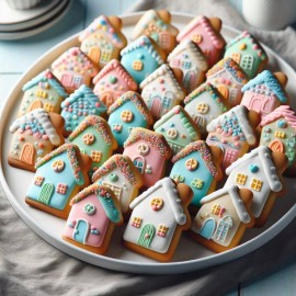 Unbranded 1.5'' Mini Gingerbread House Christmas Cookie Cutter Metal