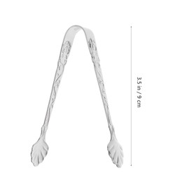Kichvoe Kitchen Serving Tongs 2 Pieces Mini Ice Tongs Serving Tongs Appetizer Kitchen Food for Sugar Bread Salad Buffet Silver Food Tongs Cooking Tweezers