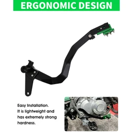 JFG RACING Brake Pedal Foot Lever for KLX110,Folding Dirt Bike Rear Brake CNC Forging Aluminum Alloy for KLX 110/KLX110L 2010-2023 Green