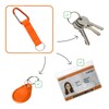 Karteo® Lanyard Short Lanyard Carabiner and Key Ring Orange with