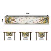 Linen Happy Easter Table Runner Bunny Rabbit Easter Eggs Flower