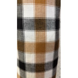 Handmade Brown Squares Grocery Storage Bag Holder 22”