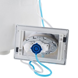 ALLIZ Square Chrome Pneumatic Toilet Concealed Cistern Large Flush Plate WC Button