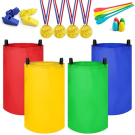 Dyrfolm Potato Sack Race Bags,18 Pcs Outdoor Games for Kids,Egg and Spoon Race Carnival Games,Outdoor Lawn Games Backyard Games Set for Kids Birthday Party Family Camping Games