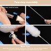 FeelfunFeather Extendable Lambswool Duster 29-110 Inch,Anti-Static Flexible Head, Stainless Steel